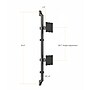 Mount-It! Adjustable Dual Stacking Monitor Wall Mount for Monitors up to 49", Matte Black (MI-12019)~#|#~sp323769829_sc7