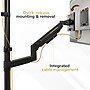 Mount-It! Adjustable Dual Stacking Monitor Wall Mount, Gas Spring Arms, up to 49", Holds 44 lbs., Matte Black (MI-12020)~#|#~sp323769838_sc7