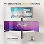 Mount-It! Adjustable Dual Stacking Monitor Wall Mount, Gas Spring Arms, up to 49", Holds 44 lbs., Matte Black (MI-12020)~#|#~sp323769842_sc7