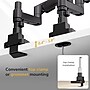 Mount-It! Adjustable Single Mount with Gas Spring Arm for Monitors up to 49", Holds up to 44 lbs., Matte Black (MI-12017)~#|#~sp323769855_sc7