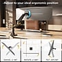 Mount-It! Adjustable Single Mount with Gas Spring Arm for Monitors up to 49", Holds up to 44 lbs., Matte Black (MI-12017)~#|#~sp323769858_sc7