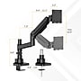 Mount-It! Adjustable Single Mount with Gas Spring Arm for Monitors up to 49", Holds up to 44 lbs., Matte Black (MI-12017)~#|#~sp323769860_sc7