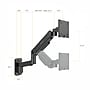 Mount-It! Adjustable Single Monitor Wall Mount for Monitors up to 49", Holds up to 44 lbs., Matte Black (MI-12018)~#|#~sp323769878_sc7