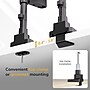 Mount-It! Adjustable Triple Stacking Monitor Mount for Monitors up to 49", Holds up to 44 lbs. per Arm, Matte Black (MI-12016)~#|#~sp323769931_sc7