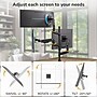 Mount-It! Adjustable Triple Stacking Monitor Mount for Monitors up to 49", Holds up to 44 lbs. per Arm, Matte Black (MI-12016)~#|#~sp323769933_sc7