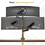 Mount-It! Adjustable Triple Stacking Monitor Mount for Monitors up to 49", Holds up to 44 lbs. per Arm, Matte Black (MI-12016)~#|#~sp323769934_sc7