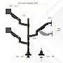Mount-It! Adjustable Triple Stacking Monitor Mount for Monitors up to 49", Holds up to 44 lbs. per Arm, Matte Black (MI-12016)~#|#~sp323769936_sc7