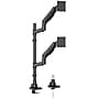Mount-It! Adjustable Dual Stacking Monitor Mount for Monitors up to 49", Holds up to 44 lbs. per Arm, Matte Black (MI-12015)~#|#~sp323769959_sc7