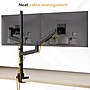 Mount-It! Adjustable Dual Stacking Monitor Mount for Monitors up to 49", Holds up to 44 lbs. per Arm, Matte Black (MI-12015)~#|#~sp323769961_sc7