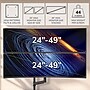 Mount-It! Adjustable Dual Stacking Monitor Mount for Monitors up to 49", Holds up to 44 lbs. per Arm, Matte Black (MI-12015)~#|#~sp323769965_sc7
