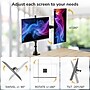 Mount-It! Adjustable Dual Stacking Monitor Mount for Monitors up to 49", Holds up to 44 lbs. per Arm, Matte Black (MI-12015)~#|#~sp323769966_sc7