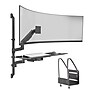 Mount-It! Adjustable Monitor Wall Workstation with Keyboard Tray & CPU ...