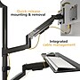 Mount-It! Adjustable Monitor Wall Workstation with Keyboard Tray & CPU ...