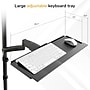 Mount-It! Adjustable Monitor Wall Workstation with Keyboard Tray & CPU ...