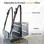 Mount-It! Adjustable Monitor Wall Workstation with Keyboard Tray & CPU Mount for Screens up to 49", Matte Black (MI-12021)~#|#~sp323770088_sc7