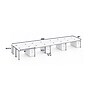 Boss Office Products Simple System 60"W Desk with Pedestal, Driftwood, 8/Set (SGSD025-201)~#|#~sp323879894_sc7