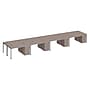 Boss Office Products Simple System 66"W Desk with Pedestal, Driftwood, 8/Set (SGSD025-202)~#|#~sp323879920_sc7