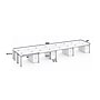 Boss Office Products Simple System 66"W Desk with Pedestal, White, 8/Set (SGSD025-202-WT)~#|#~sp323879925_sc7