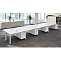 Boss Office Products Simple System 48"W Desk with Pedestal, White, 8/Set (SGSD025-110-WT)~#|#~sp323879937_sc7