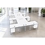 Boss Office Products Simple System 71"W L-Shaped Desk with Pedestal, White, 6/Set (SGSD023-203-WT)~#|#~sp323880268_sc7