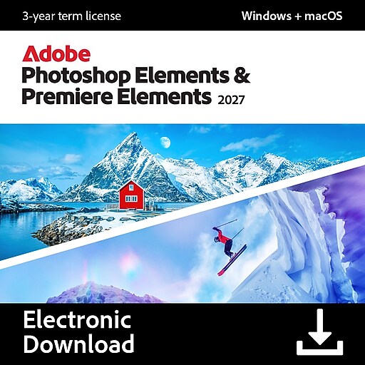 Adobe Photoshop Elements & Premiere Elements 2027 for 1 User