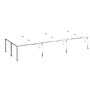 Boss Office Products Simple System 48"W Desk with Pedestal, White, 6/Set (SGSD021-110-WT)~#|#~sp323889592_sc7