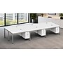 Boss Office Products Simple System 60"W Desk with Pedestal, White, 6/Set (SGSD021-101-WT)~#|#~sp323889654_sc7