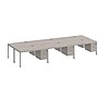 Boss Office Products Simple System 66"W Desk with Pedestal, Driftwood, 6/Set (SGSD021-102)~#|#~sp323889659_sc7