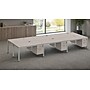 Boss Office Products Simple System 66"W Desk with Pedestal, Driftwood, 6/Set (SGSD021-102)~#|#~sp323889661_sc7