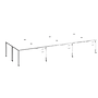 Boss Office Products Simple System 66"W Desk with Pedestal, White, 6/Set (SGSD021-102-WT)~#|#~sp323889672_sc7