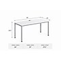 Boss Office Products Simple System 60"W Desk, White (SGSD001-101-WT)~#|#~sp323889931_sc7
