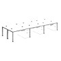 Boss Office Products Simple System 66"W Desk with Pedestal, White, 6/Set (SGSD021-202-WT)~#|#~sp323890452_sc7
