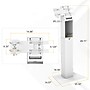 Mount-It! Floor Standing POS Kiosk for 15"-22" Monitors up to 22 lbs., with Printer Bay, White (MI-3894WHT)~#|#~sp323890763_sc7