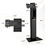 Mount-It! Floor Standing POS Kiosk for 15"-22" Monitors up to 22 lbs., with Printer Bay, Black (MI-3894BLK)~#|#~sp323890778_sc7