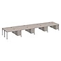 Boss Office Products Simple System 66"W Desk with Pedestal, Driftwood, 8/Set (SGSD025-102)~#|#~sp323890881_sc7