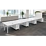 Boss Office Products Simple System 66"W Desk with Pedestal, White, 8/Set (SGSD025-102-WT)~#|#~sp323890895_sc7