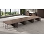 Boss Office Products Simple System 48"W Desk with Pedestal, Driftwood, 8/Set (SGSD025-110)~#|#~sp323890902_sc7