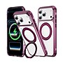 SaharaCase Clear Phone Case for iPhone 18 Pro, Shock Absorbing, Built-In Stand, Clear/Dark Cherry (CP01182)~#|#~sp323890935_sc7