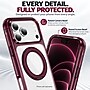 SaharaCase Clear Phone Case for iPhone 18 Pro, Shock Absorbing, Built-In Stand, Clear/Dark Cherry (CP01182)~#|#~sp323890938_sc7