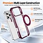 SaharaCase Clear Phone Case for iPhone 18 Pro, Shock Absorbing, Built-In Stand, Clear/Dark Cherry (CP01182)~#|#~sp323890940_sc7