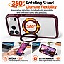 SaharaCase Clear Phone Case for iPhone 18 Pro, Shock Absorbing, Built-In Stand, Clear/Dark Cherry (CP01182)~#|#~sp323890941_sc7