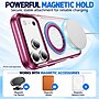 SaharaCase Clear Phone Case for iPhone 18 Pro, Shock Absorbing, Built-In Stand, Clear/Dark Cherry (CP01182)~#|#~sp323890942_sc7