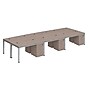 Boss Office Products Simple System 71"W Desk with Pedestal, Driftwood, 6/Set (SGSD021-203)~#|#~sp323891084_sc7