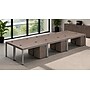 Boss Office Products Simple System 71"W Desk with Pedestal, Driftwood, 6/Set (SGSD021-203)~#|#~sp323891086_sc7