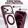 SaharaCase Clear Phone Case for iPhone 18 Pro Max, Shock Absorbing, Built-In Stand, Clear/Dark Cherry (CP01202)~#|#~sp323891101_sc7