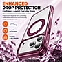 SaharaCase Clear Phone Case for iPhone 18 Pro Max, Shock Absorbing, Built-In Stand, Clear/Dark Cherry (CP01202)~#|#~sp323891102_sc7