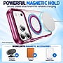 SaharaCase Clear Phone Case for iPhone 18 Pro Max, Shock Absorbing, Built-In Stand, Clear/Dark Cherry (CP01202)~#|#~sp323891105_sc7