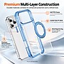 SaharaCase Clear Phone Case for iPhone 18 Pro Max, Shock Absorbing, Built-In Stand, Clear/Light Blue (CP01201)~#|#~sp323891114_sc7
