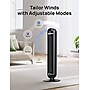 DREO Nomad DC Oscillating Tower Fan, 8-Speed, Black (DWTF14)~#|#~sp323891136_sc7