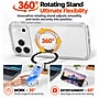 SaharaCase Clear Phone Case for iPhone 18 Pro, Shock Absorbing, Built-In Stand, Clear/White (CP01183)~#|#~sp323891162_sc7